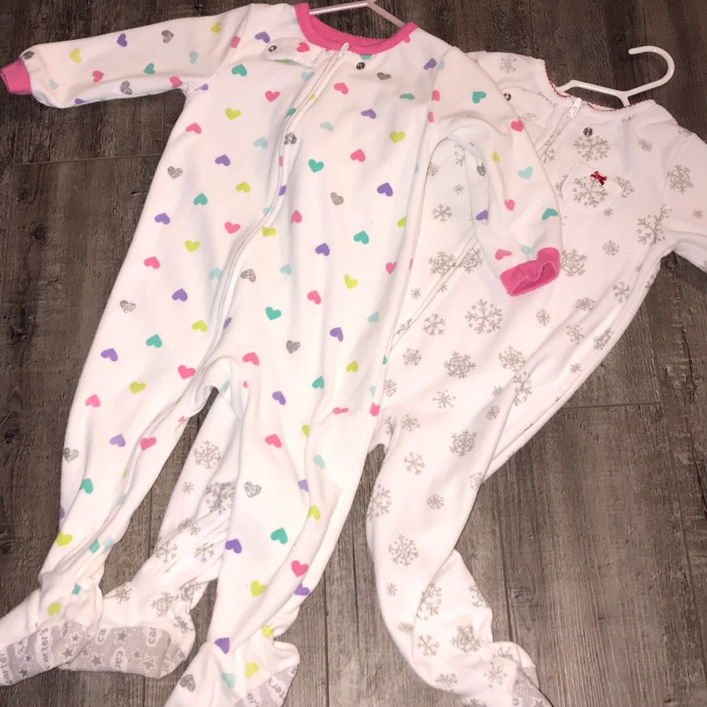 Fleece Footy pajama bundle
